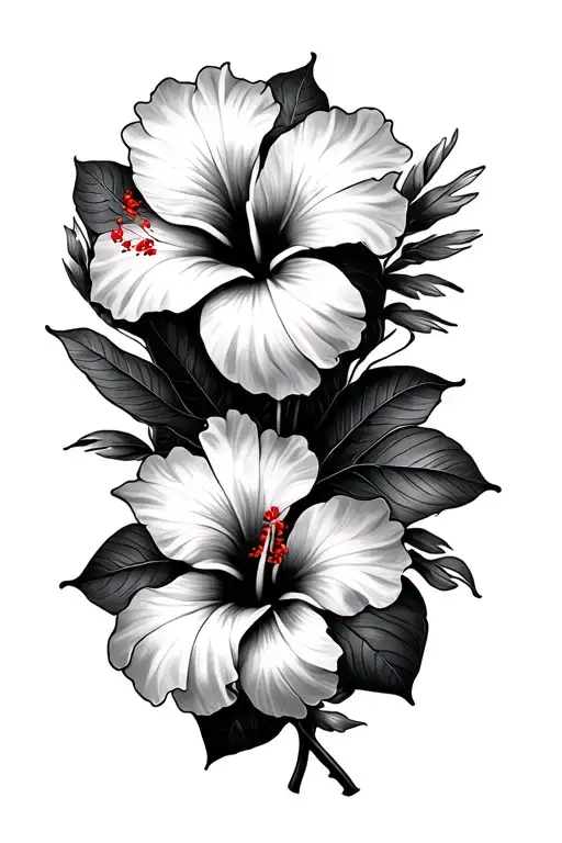 Hawaiian Hibiscus tattoo design idea