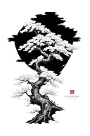 Sakura tree tattoo design idea