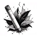 Broken Cigarette tattoo design idea