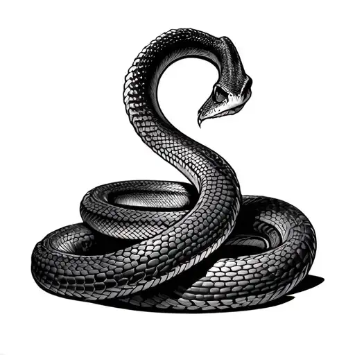 Coverup cyborg snake tattoo design idea