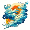 Filler Clouds and Smoke tattoo design idea