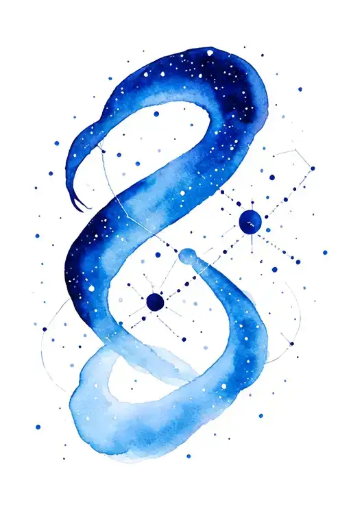 Gemini constellation intertwined tattoo design idea