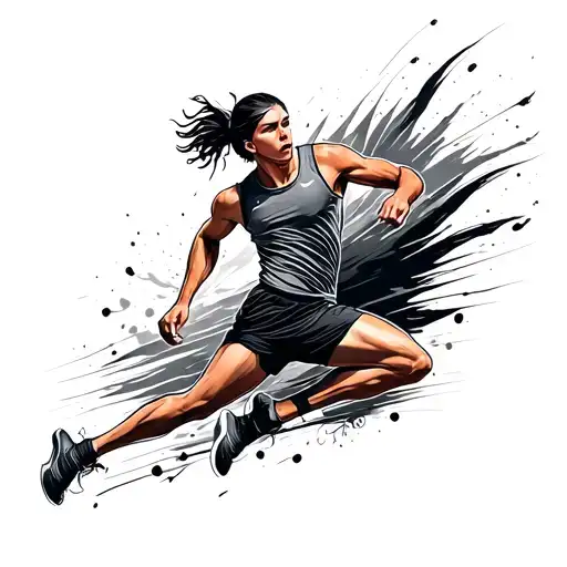 Runner tattoo design idea