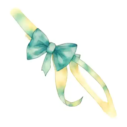 garter tattoo with bow tie tattoo design idea