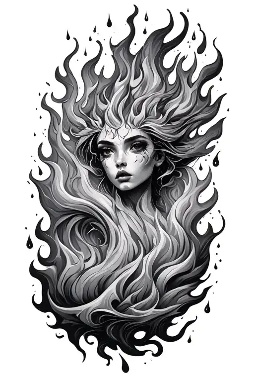 Ive seen fire and Ive seen rain tattoo design idea