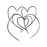3 hearts connected tattoo design idea