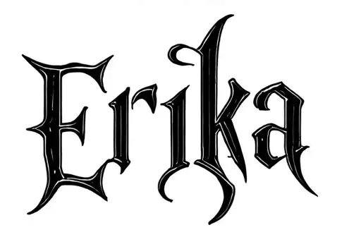 "Erika" tattoo design idea