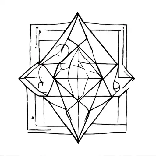 merkabah sacred geometry tattoo design idea