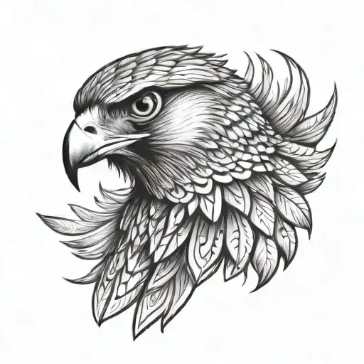 falcon tattoo design idea