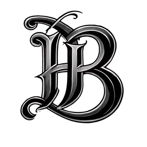 Cursive B tattoo design idea