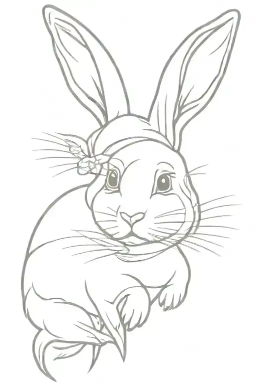 Bunny tattoo design idea