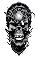 bio mechanical tattoo design idea