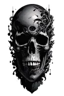 bio mechanical tattoo design idea