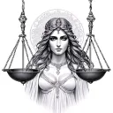 Libra Goddess tattoo design idea