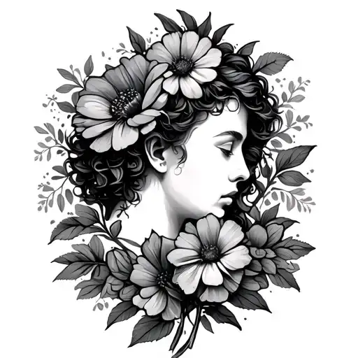 first born son love strenght date of birth flowers tattoo design idea