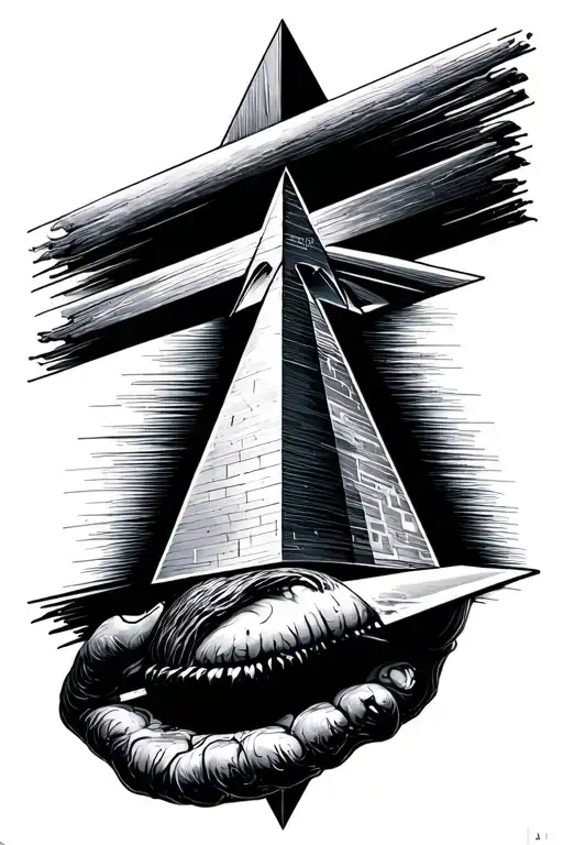 pink floyd the wall meddle prism  tattoo design idea