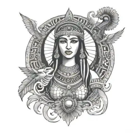 Isis Goddess tattoo design idea