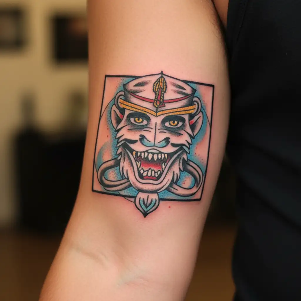 Leo with jagannath  tattoo design idea