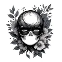 Cleavage tattoo design idea