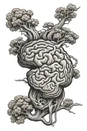 adhd brain tattoo design idea