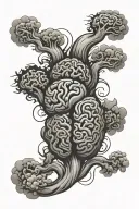 adhd brain tattoo design idea
