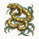 scorpion with shiny tail  tattoo design idea