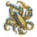 scorpion with shiny tail  tattoo design idea