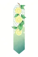 lemons on a honeycomb pattern tattoo design idea