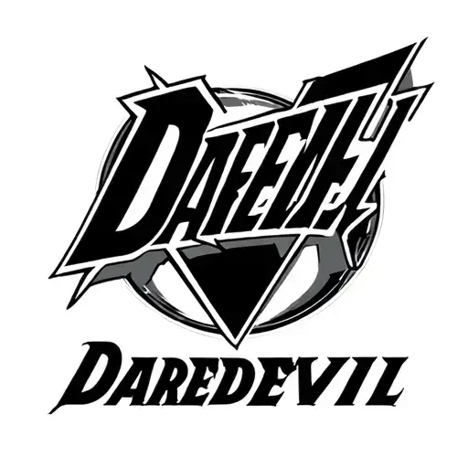 DAREDEVIL LETTERS LOGO tattoo design idea