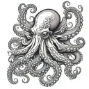Gothic Octopus tattoo design idea