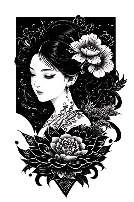 Design a quad tatto in memory of my nan who's passed away with the song lyrics "Everything I want the world to beIs n tattoo design idea