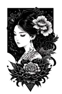 Design a quad tatto in memory of my nan who's passed away with the song lyrics "Everything I want the world to beIs n tattoo design idea