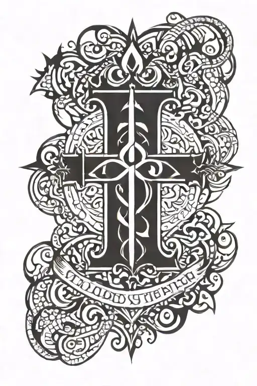 the lords prayer tattoo design idea