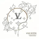 Louis Vuitton pattern tattoo design idea