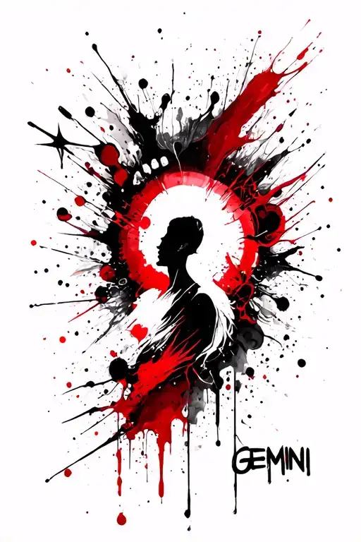 gemini zodiac sign tattoo design idea