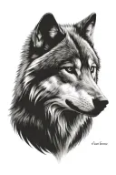 wolf face tattoo tattoo design idea