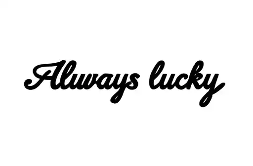 "Always lucky" tattoo design idea