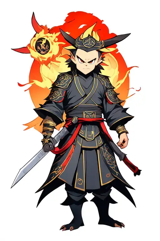 Kingambit, the big blade Pokémon. Kingambit is a humanoid Pokémon whose appearance resembles a male samurai.  tattoo design idea