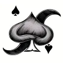 ace of spades card tattoo design idea