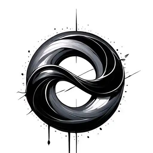 circle infinity  tattoo design idea