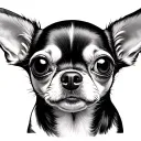 an eyes of a chihuahua with lashes tattoo design idea