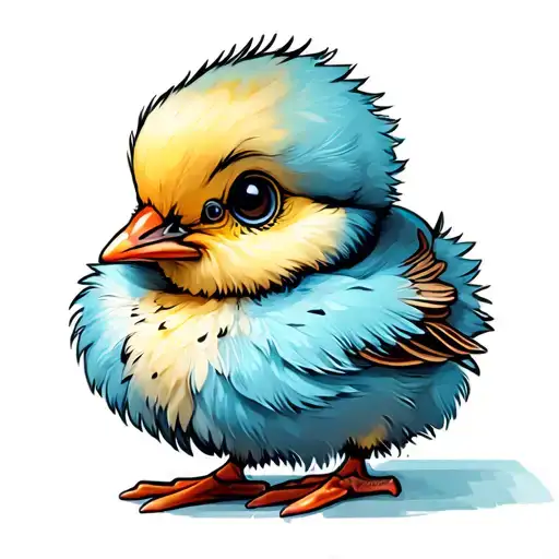 baby chick tattoo design idea