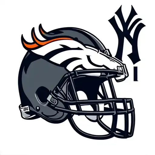 Denver Broncos NFL but I want their “D Logo” that was used from 1968 to 1996, next team up, New York Yankees, MLB, I’d l tattoo design idea