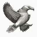 albatross bird that flying tattoo design idea