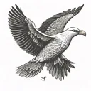 albatross bird that flying tattoo design idea