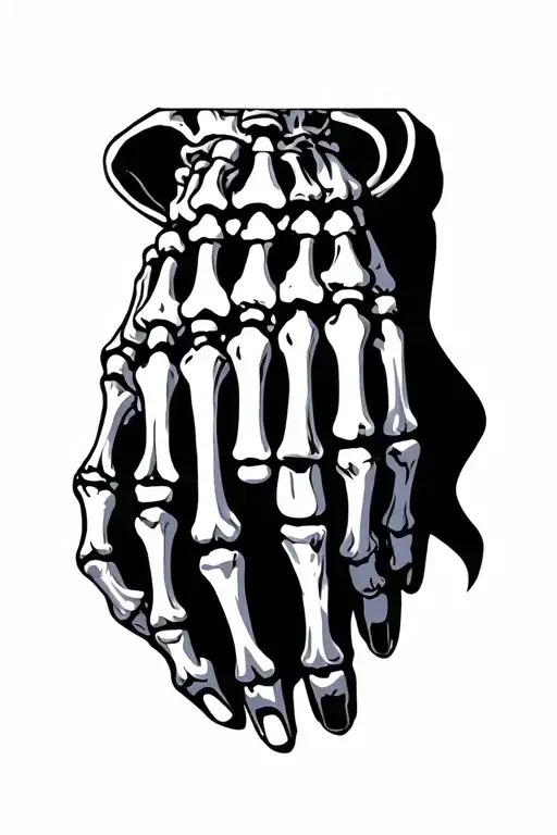 skeleton hand tattoo design idea