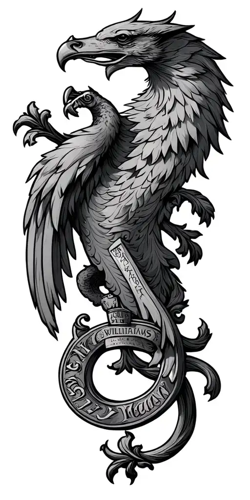 Williams coat of arms raised tattoo design idea