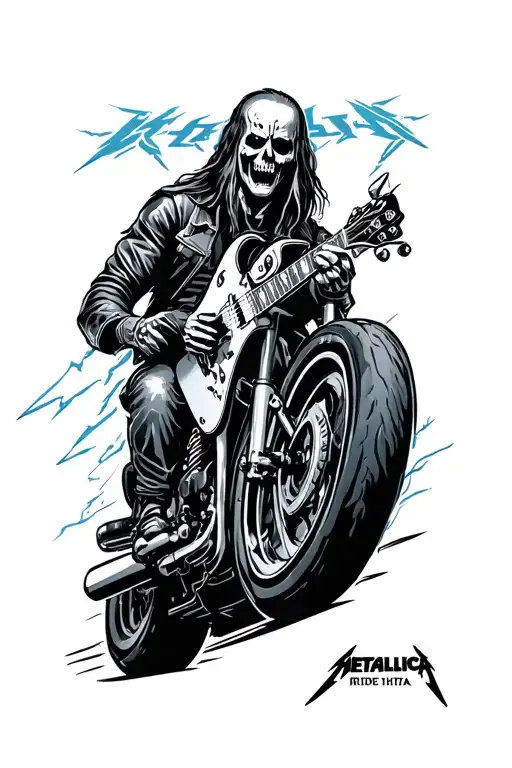 metallica ride the lightning tattoo design idea