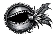 Zipper tattoo design idea