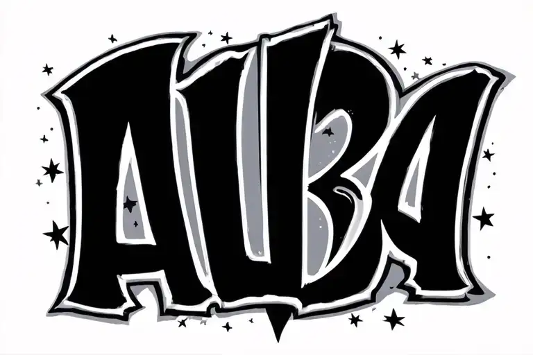 "Alba" small star tattoo design idea